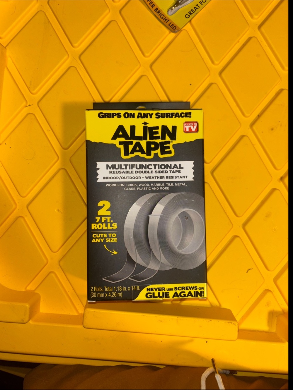 Alien Seal 7 ft. Double Reusable Double Sided Multi-Surface Tape, (2-Pack), New